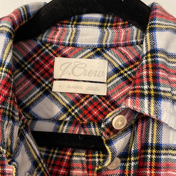 EUC J. Crew flannel shirt - size 4 (small) - Picture 2 of 8
